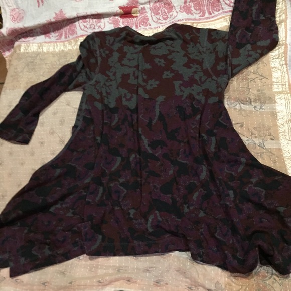 Premise long sleeve grey burgundy tunic M - Picture 4 of 6